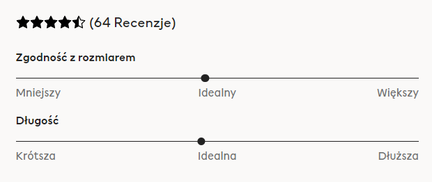 zgodność z rozmiarem h&m