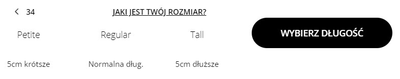 określenie rozmiaru stradivarius