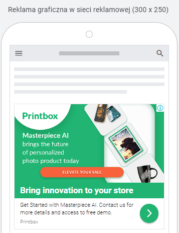 Reklama graficzna w sieci reklamowej dla marki Printbox