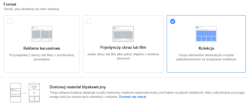 Jak stworzyć reklamę w formacie kolekcji