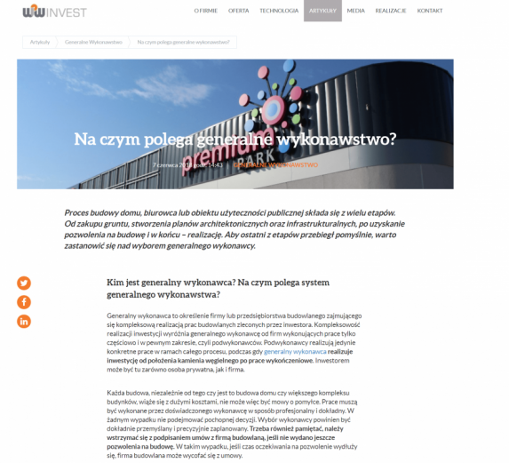 Zoptymalizowany artykuł pod kątem SEO i UX