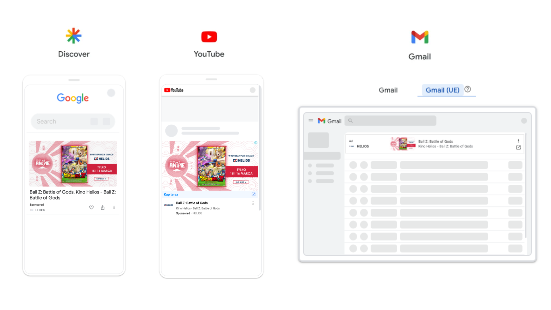 Przykłady reklam graficznych Demand Gen