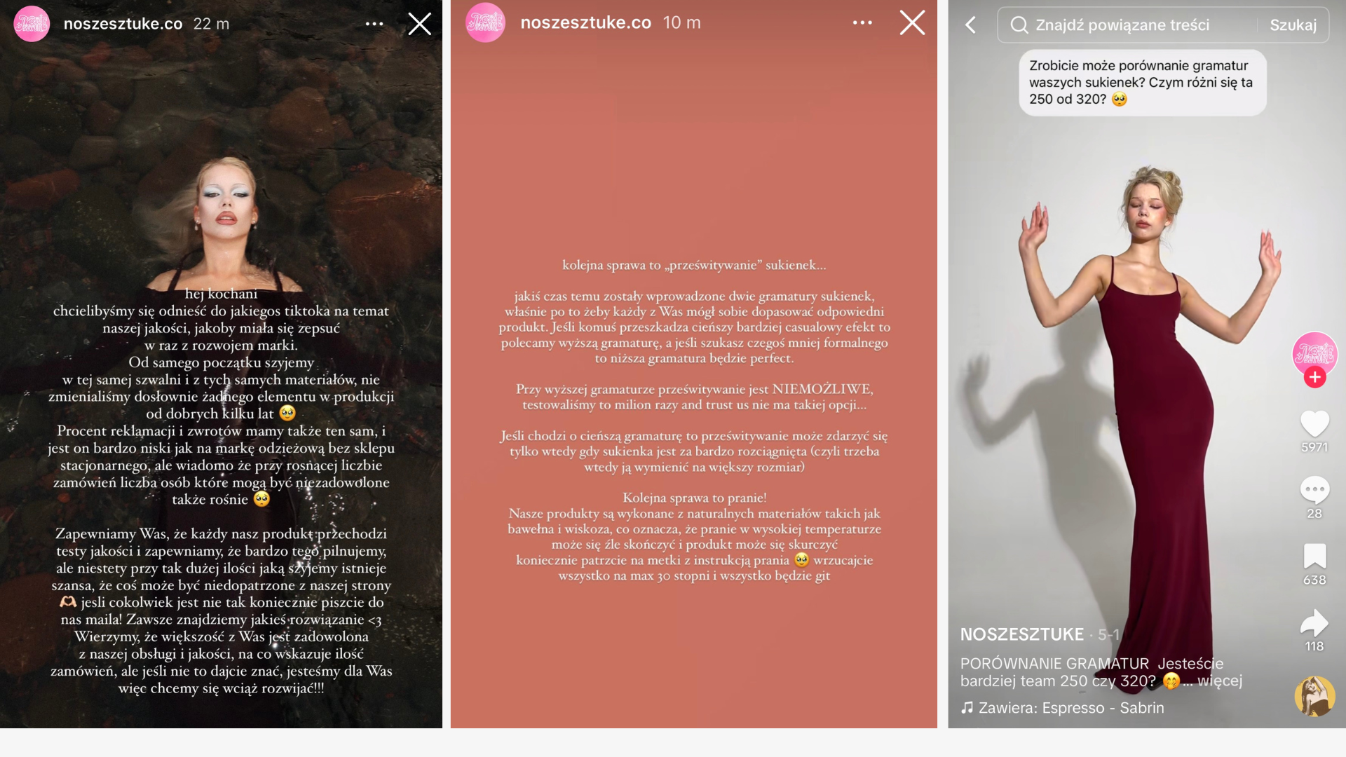 posty na social mediach NOSZESZTUKE