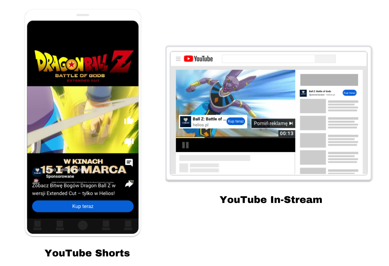 Przykłady reklam wideo Demand Gen