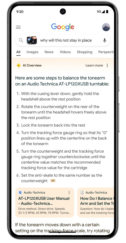 Odpowiedź AIO w formie listy