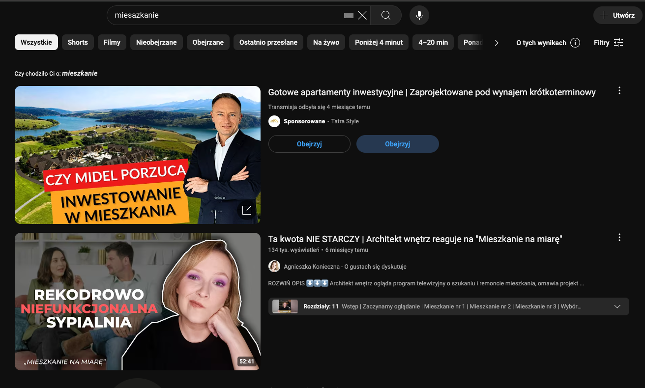 Przykład reklamy wideo In-Feed